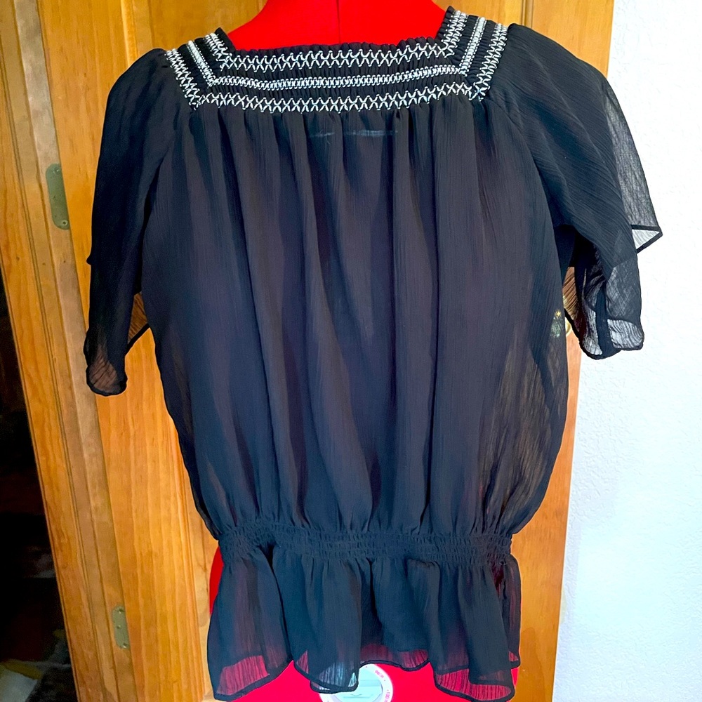 Venus brand, black, blousy boho elastic waist